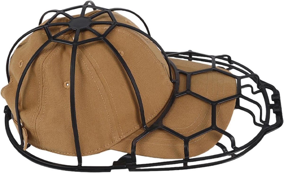 Hoeden Wasmand - Pet Beschermer - Petten Wassen - Anti-vervorming Ontwerp - 36 cm Breed - Zwart