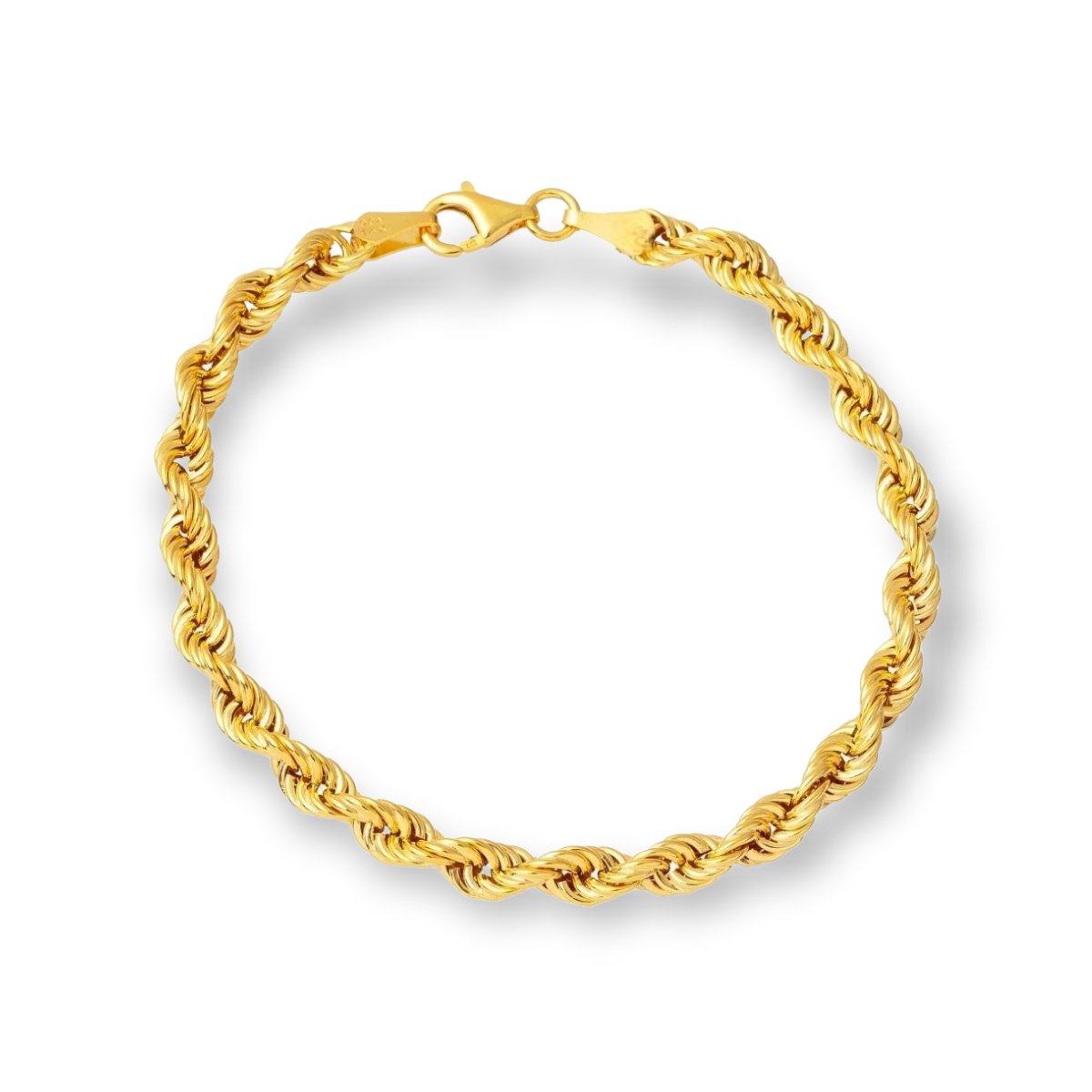 Gouden Koord Rope Armband 3.1 mm 19 cm 14 karaats