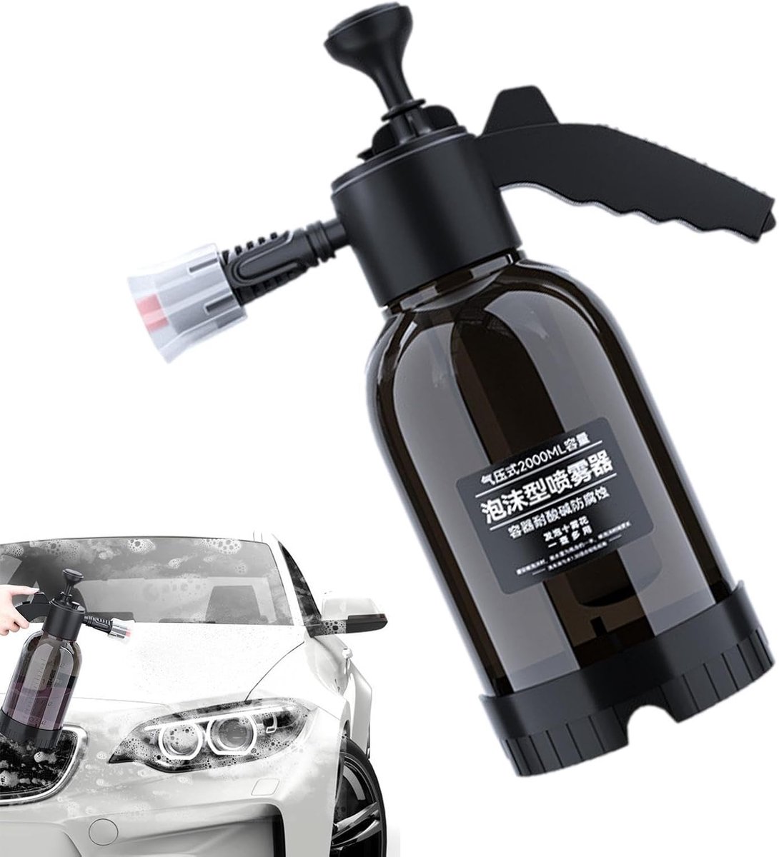 Handbediende Drukspuit - Tuinspuit Fles - Planten Water Geven - Constante Druk Stroom - 2 Liter - Transparant