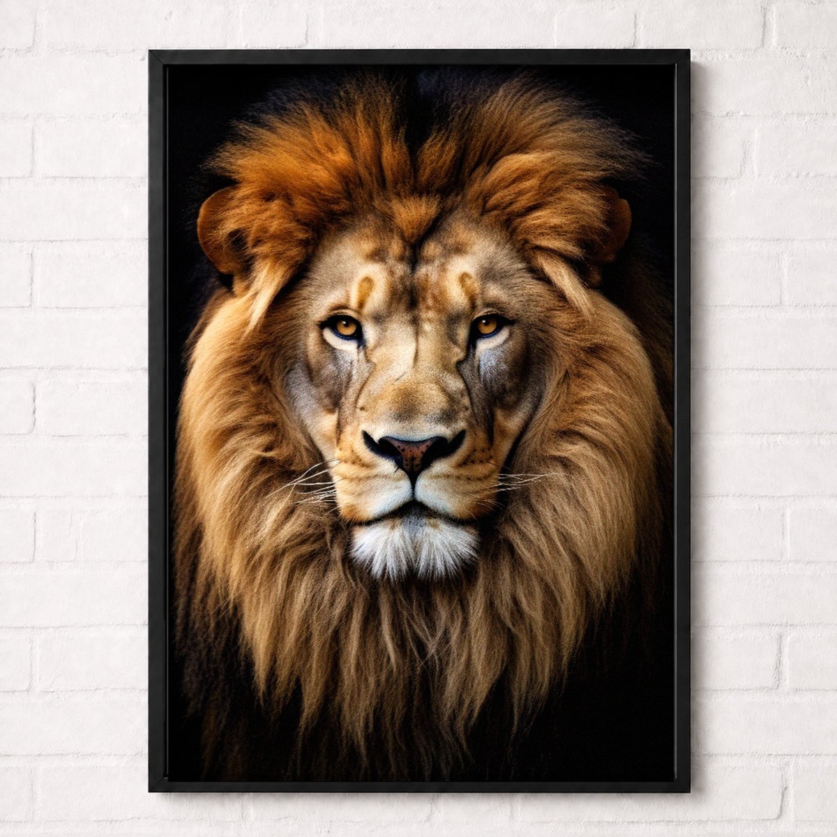 Leeuw Poster - Wildlife Portrait Collection - Dieren Posters - A2+ 43,2 x 61 cm