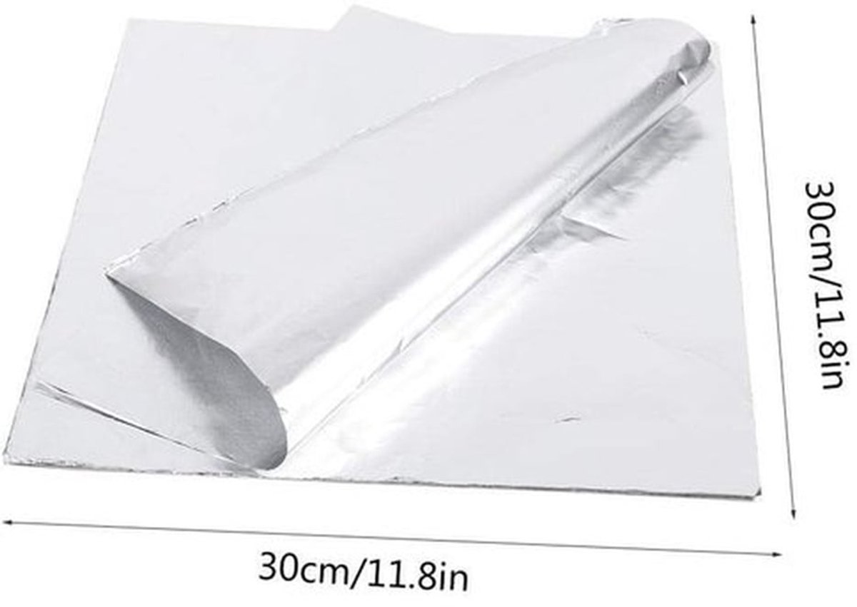 Aluminiumfolie - Hittebestendig - 100 stuks 30x30 cm - Duurzaam en veelzijdig - Geschikt voor elke keuken