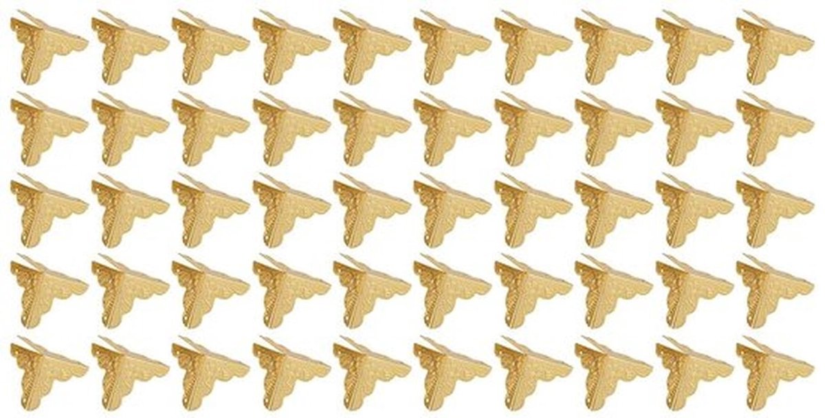 Hoekbeschermers 50 Stuks - Decoratieve Hoekbeschermers - Bureaurandbeveiliging - IJzeren Randbeschermer - Lichtgewicht - Gemakkelijk te Installeren - Hoekbescherming