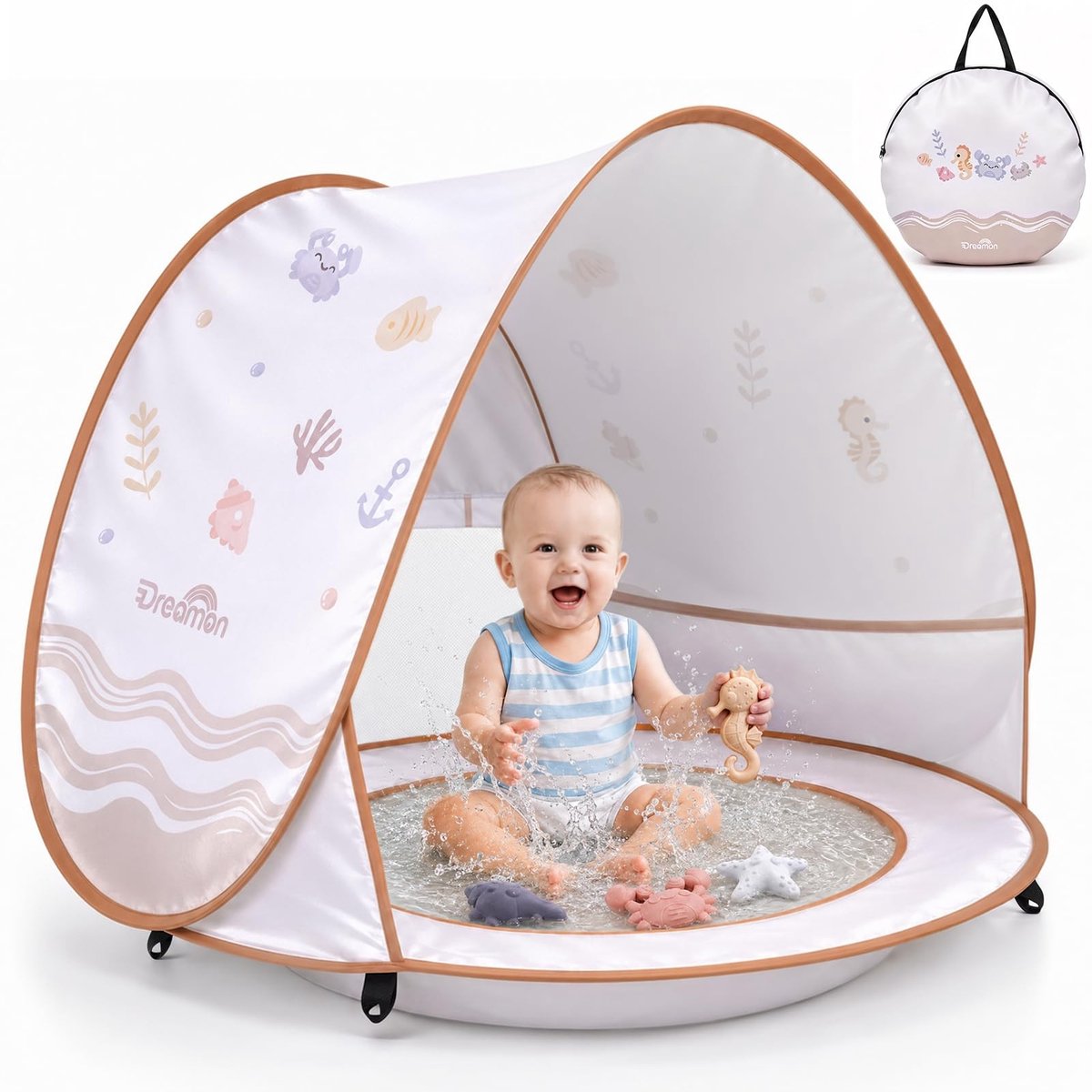 Solidchoice - Pop Up Strandtent met UV Bescherming voor Baby's