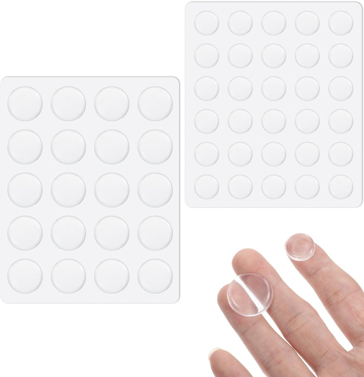 Solidchoice - Set van 50 Rubber Studs voor Glasplaten met Zelfklevende Pads