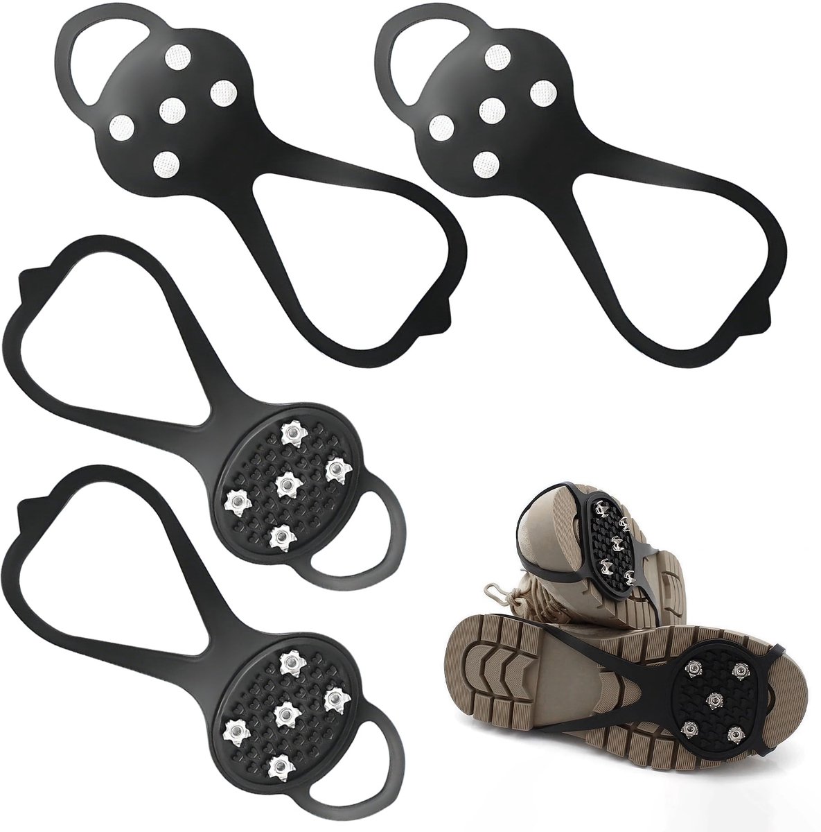 Solidchoice - Outdoor Stijgijzers van Siliconen met Sterke Grip, 4 Stuks