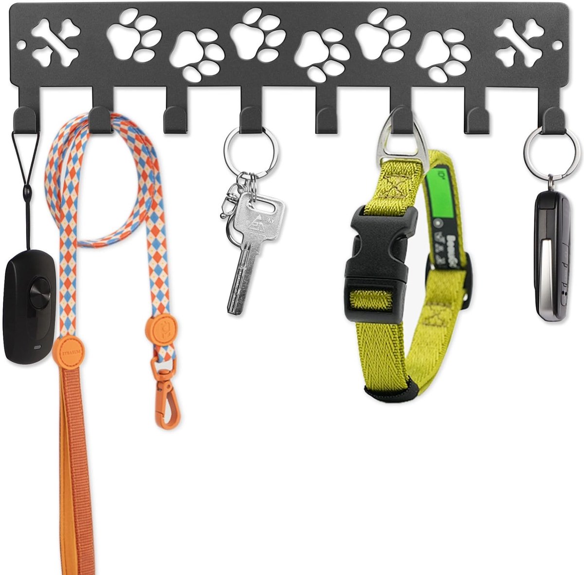 Solidchoice - Hondenriemhouder met 8 Haken voor Wandmontage