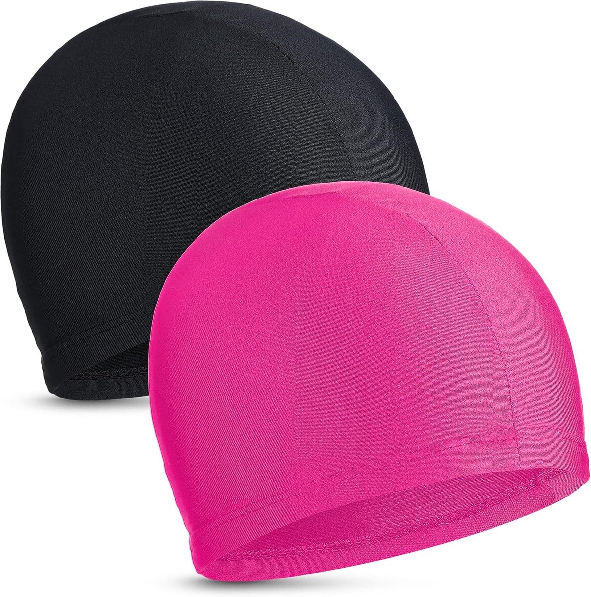Comfortabele en Elastische Zwemcaps voor Dames, Heren en Kinderen - Ideaal voor Zwemmen en Wateractiviteiten - 2 Stuks