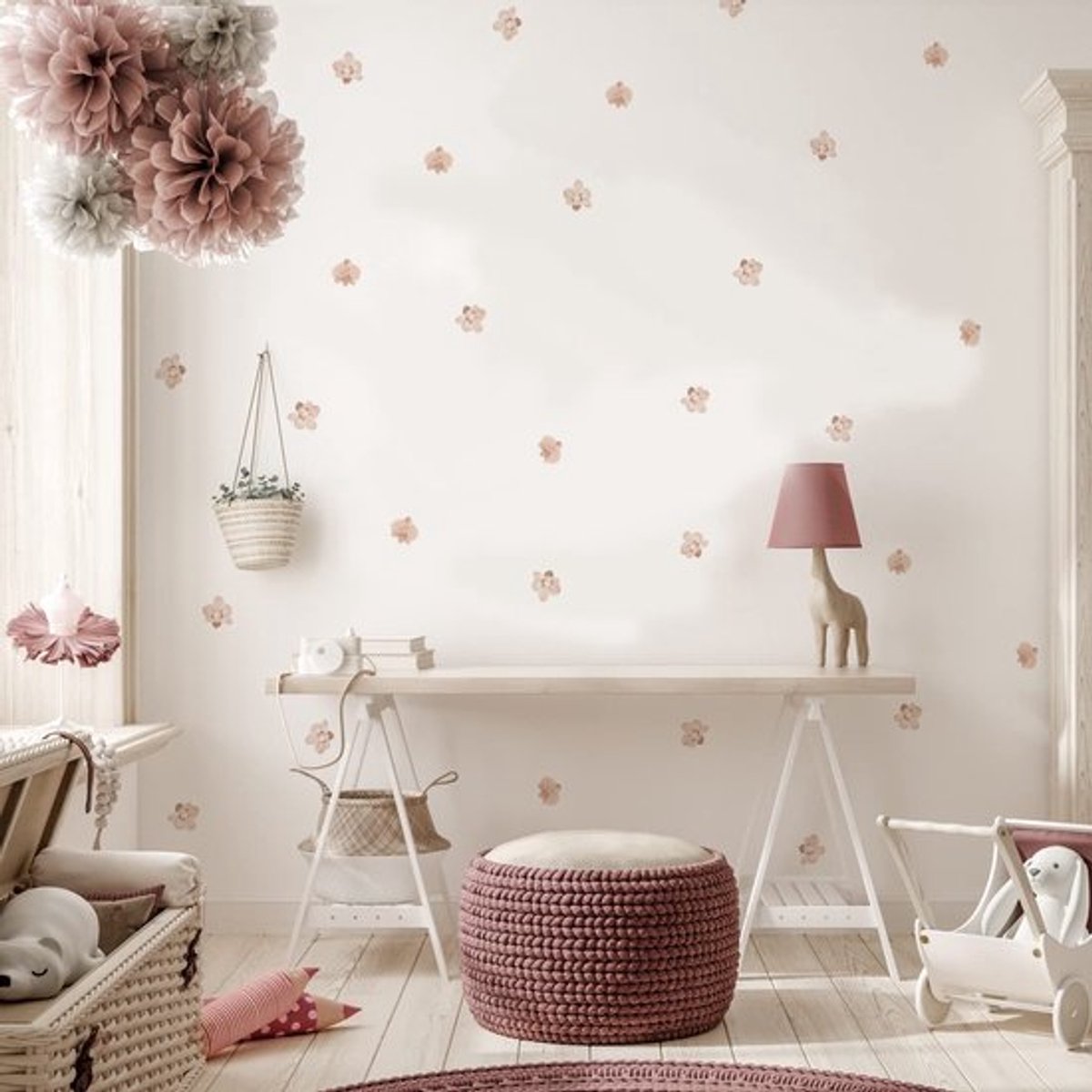 Muurstickers 36 Stuks Sakura Bloemen - Wanddecoratie Woonkamer - Wanddecoratie Slaapkamer - Muurstickers Peel & Stick - Zelfklevend - Eenvoudig aan te brengen