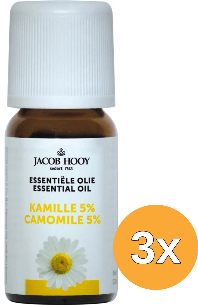 3x Jacob Hooy Kamille etherische olie (10 ml)