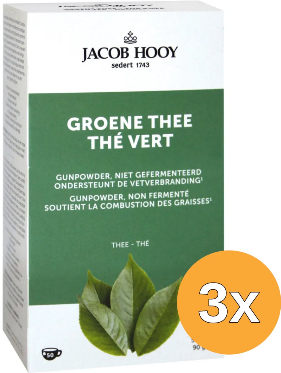 3x Jacob Hooygroene Thee zakjes (50 stuks)