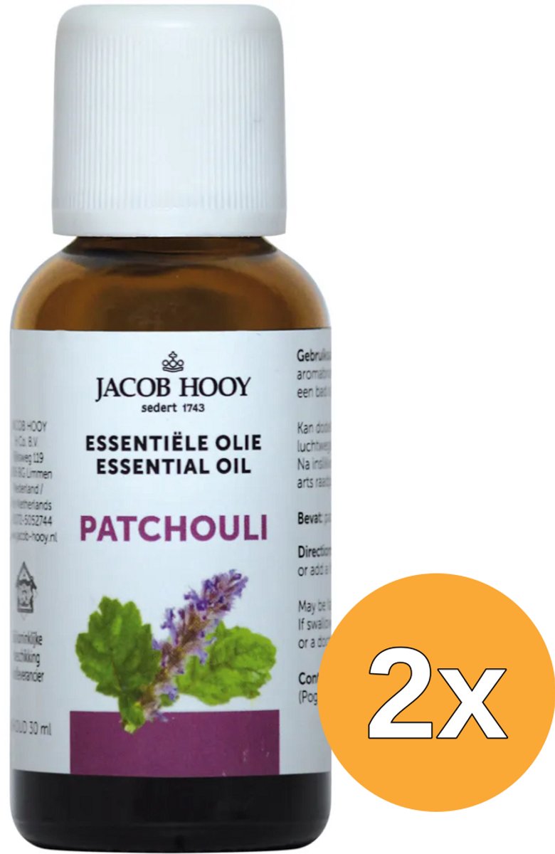 2x Jacob Hooy Patchouli olie (30 ml)