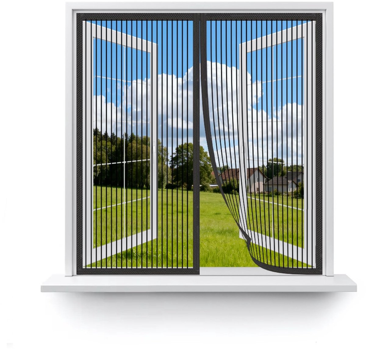 Solidchoice - Magnetisch Vliegenraam voor Deuren, 65 x 65 cm