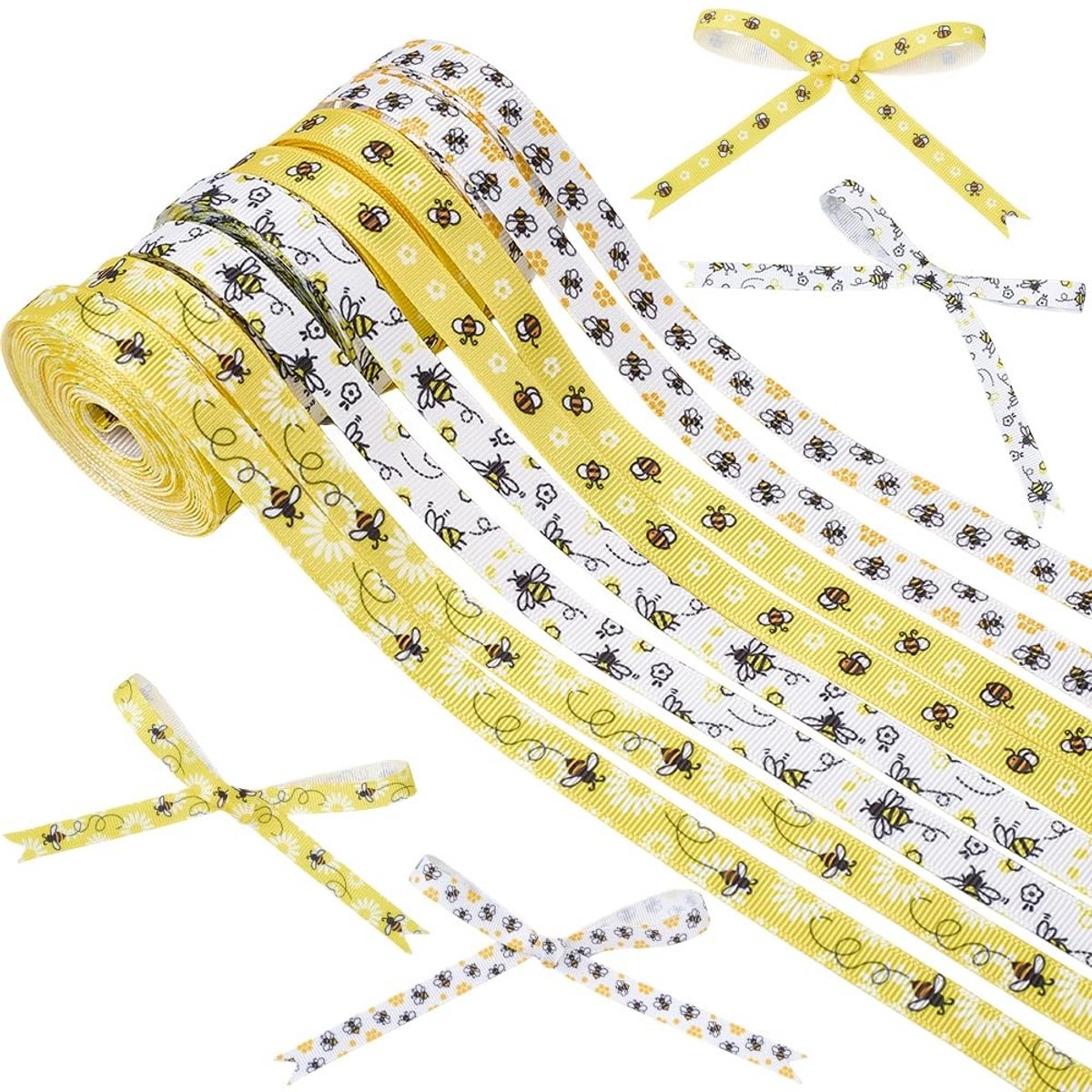 Solidchoice - 8 Rollen Bumblebee Ribbons voor Decoratie
