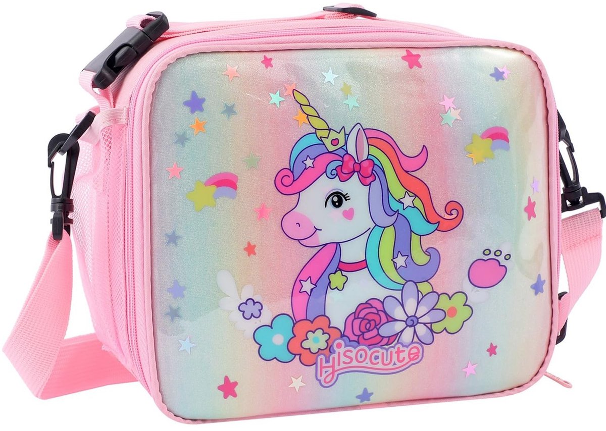 Solidchoice - Unicorn Lunch Bag voor Meisjes met Verstelbare Schouderriem