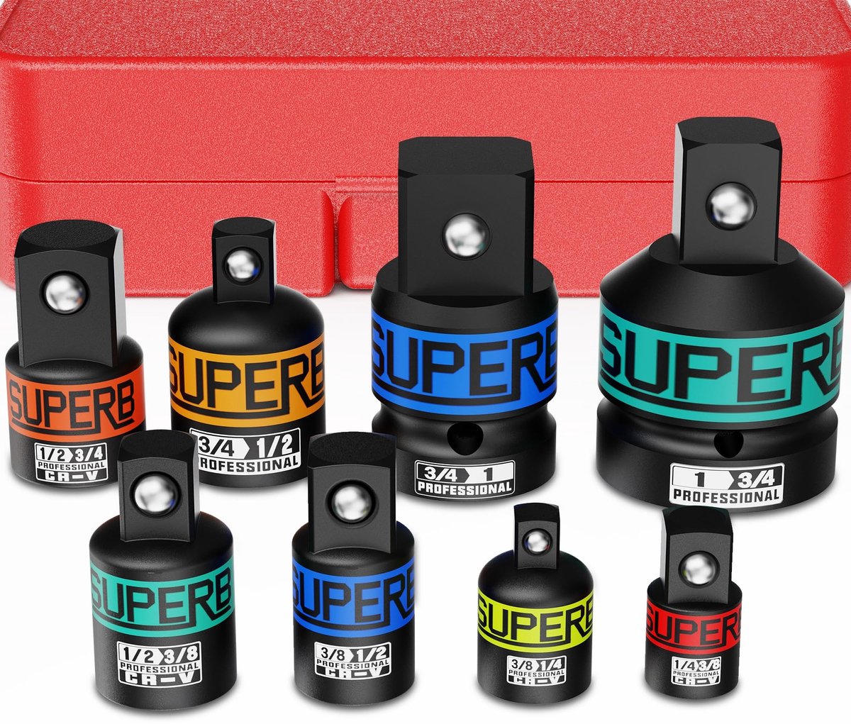 Solidchoice - 8-Delige Caps Adapter Set