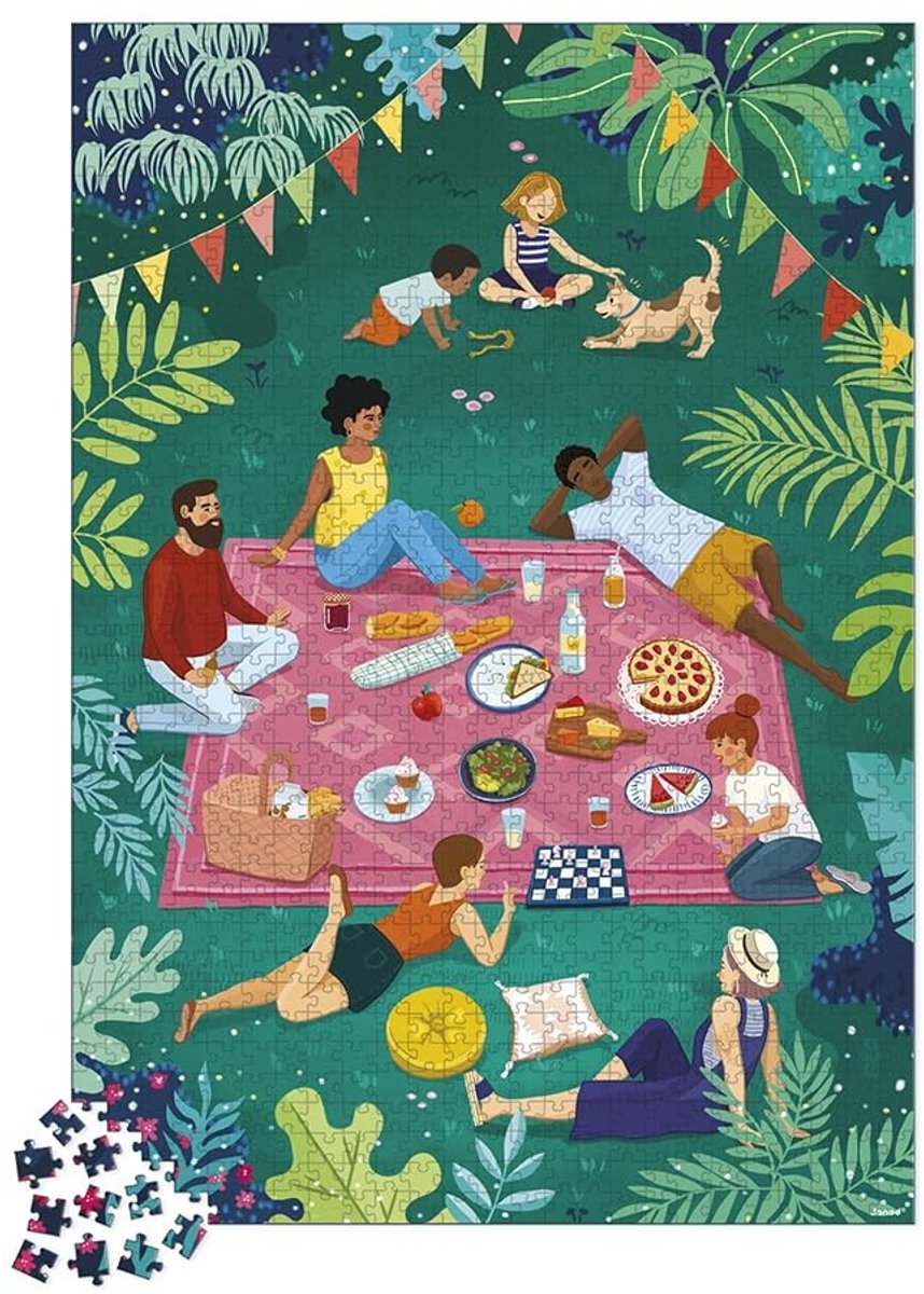 Solidchoice - 1000 Delen Puzzel voor Kinderen en Volwassenen - Picknick Thema