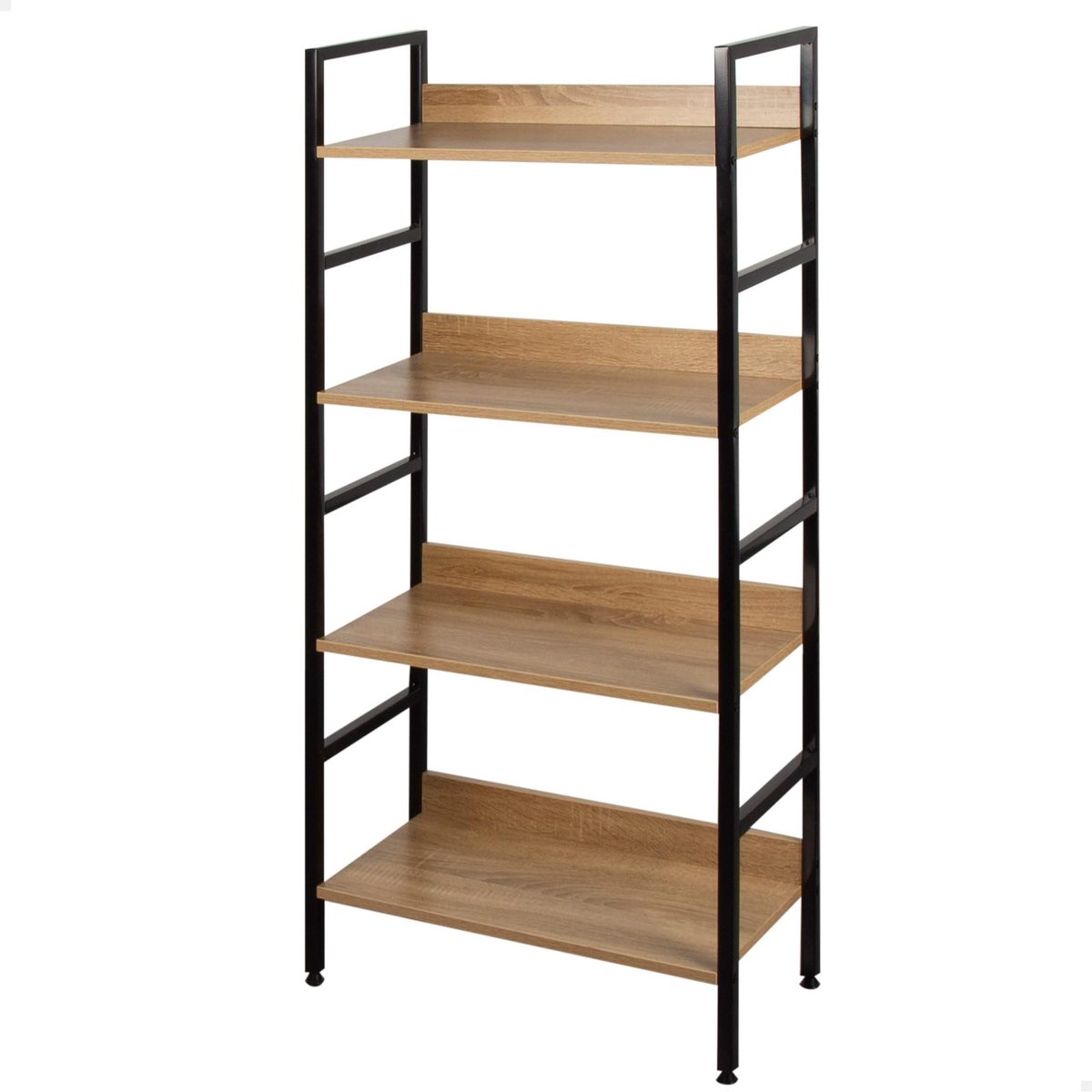 Solidchoice - Stevige Opbergkast met 4 Planken van Staal en Hout