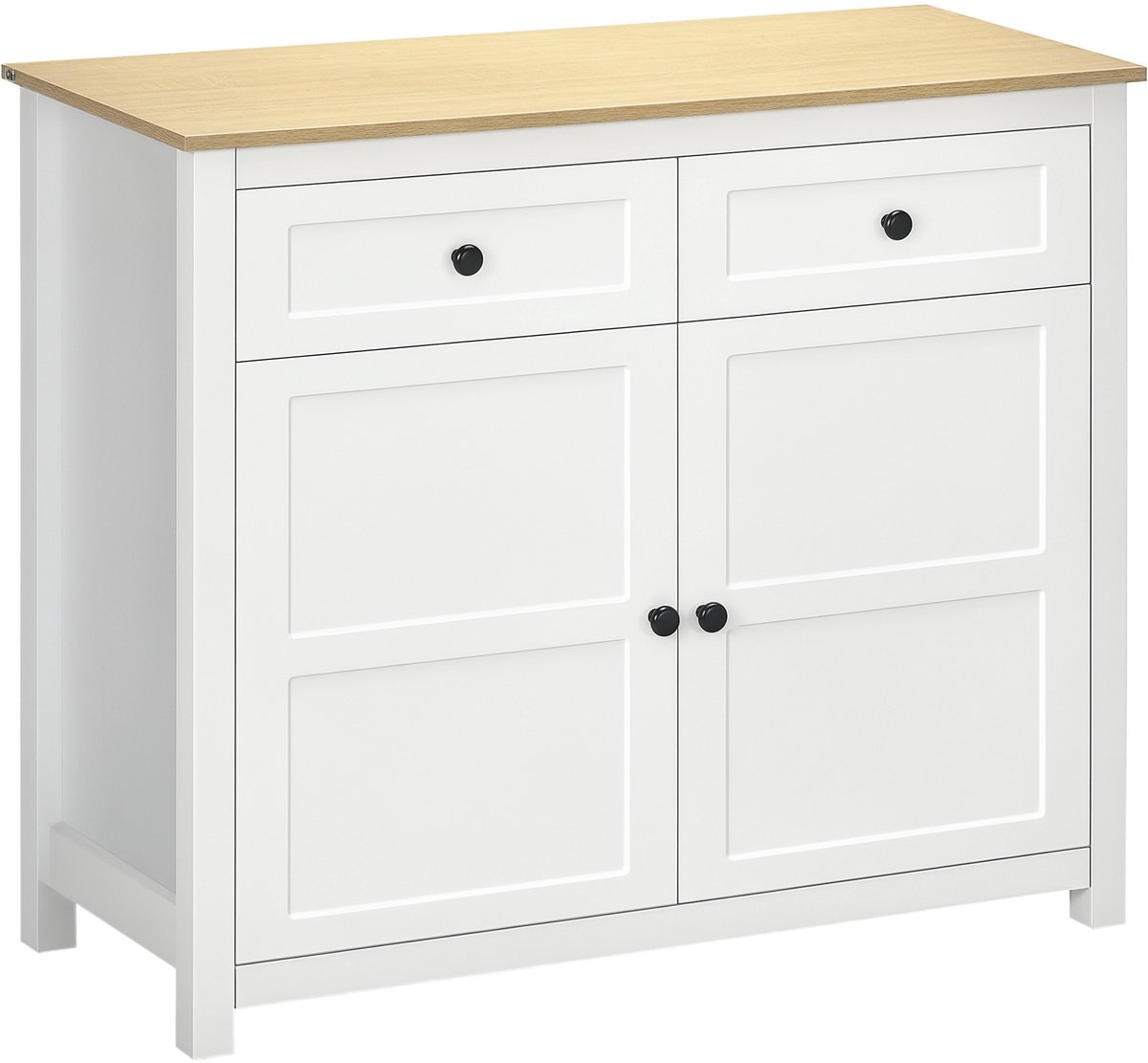 HOMCOM Dressoir - Spaanplaat - 100x40x85cm - Wit