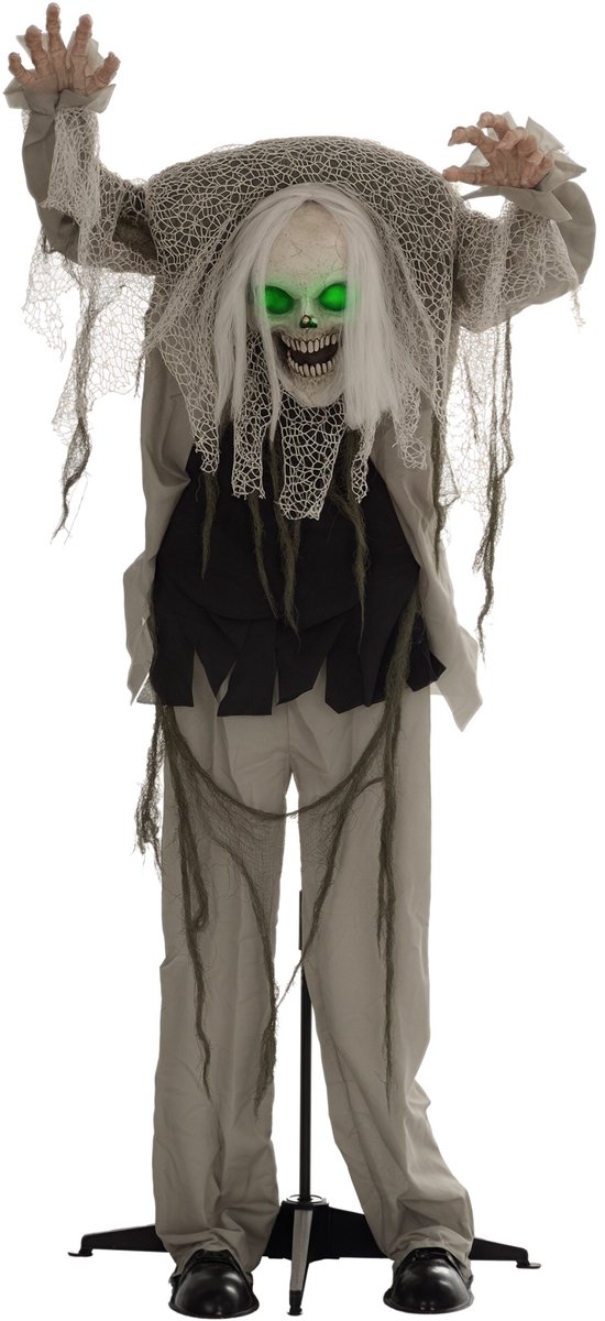 HOMCOM Halloween Decoraties Polyester, Staal 65L x 30B x 160H cm Grijs