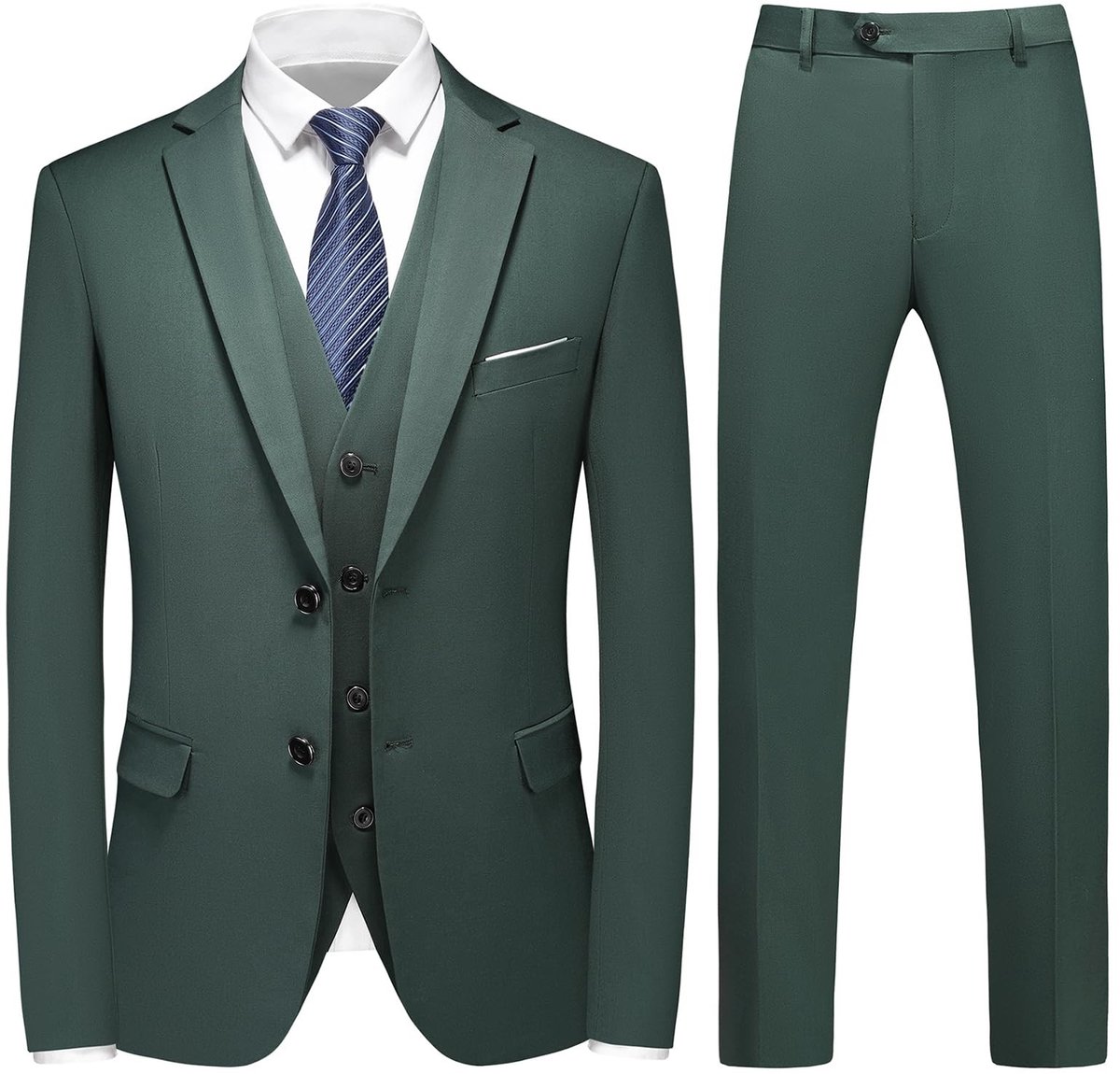 Solidchoice - Heren 3-Piece Slim Fit Kostuum voor Feesten en Bruiloften