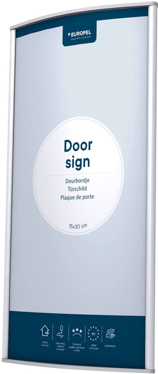 Solidchoice - Elegante Deurbord, 15 x 30 cm, Voorzien van Anti-glans PVC Cover