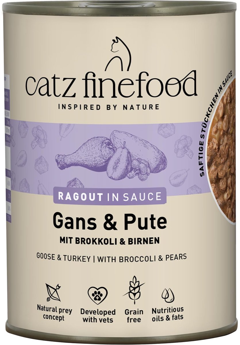 Solidchoice - Ragout met Gans en Kalkoen in Saus voor Katten