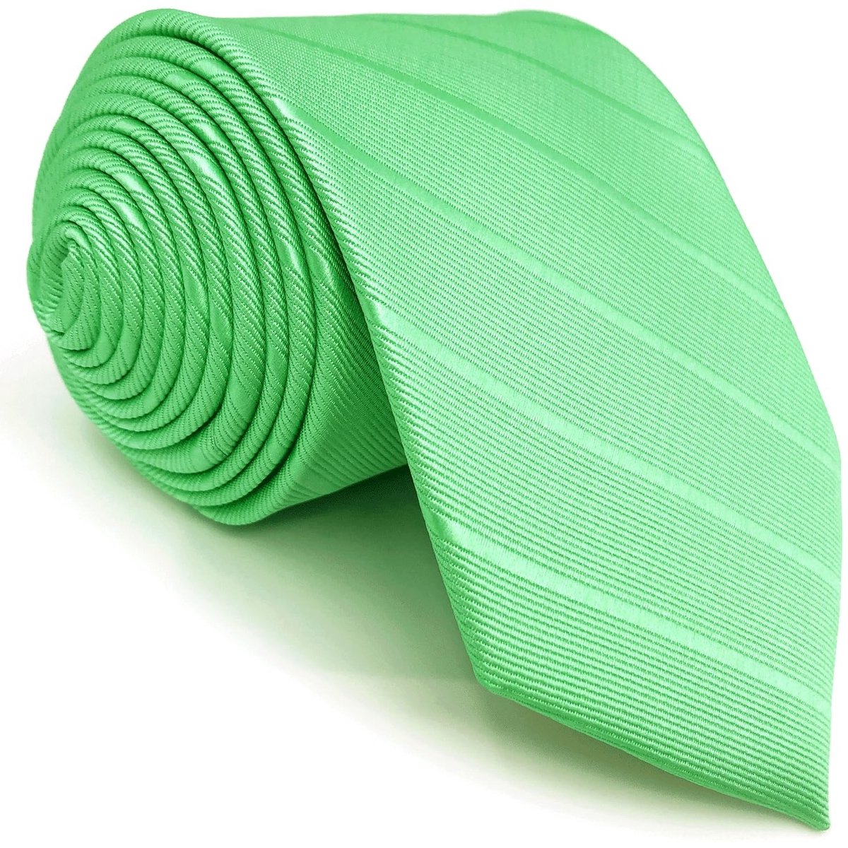 Solidchoice - Effen Necktie in Mintgroen met Pocket Square Set