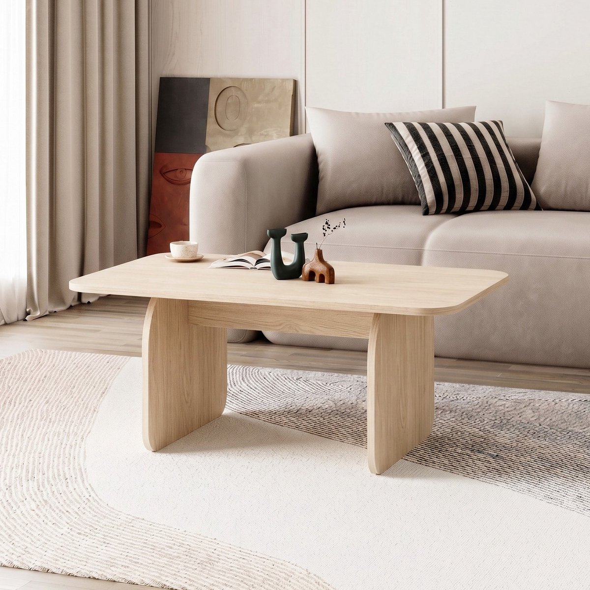 Asir - Salontafel - Pusula eiken - 100 x 60 x 42 cm
