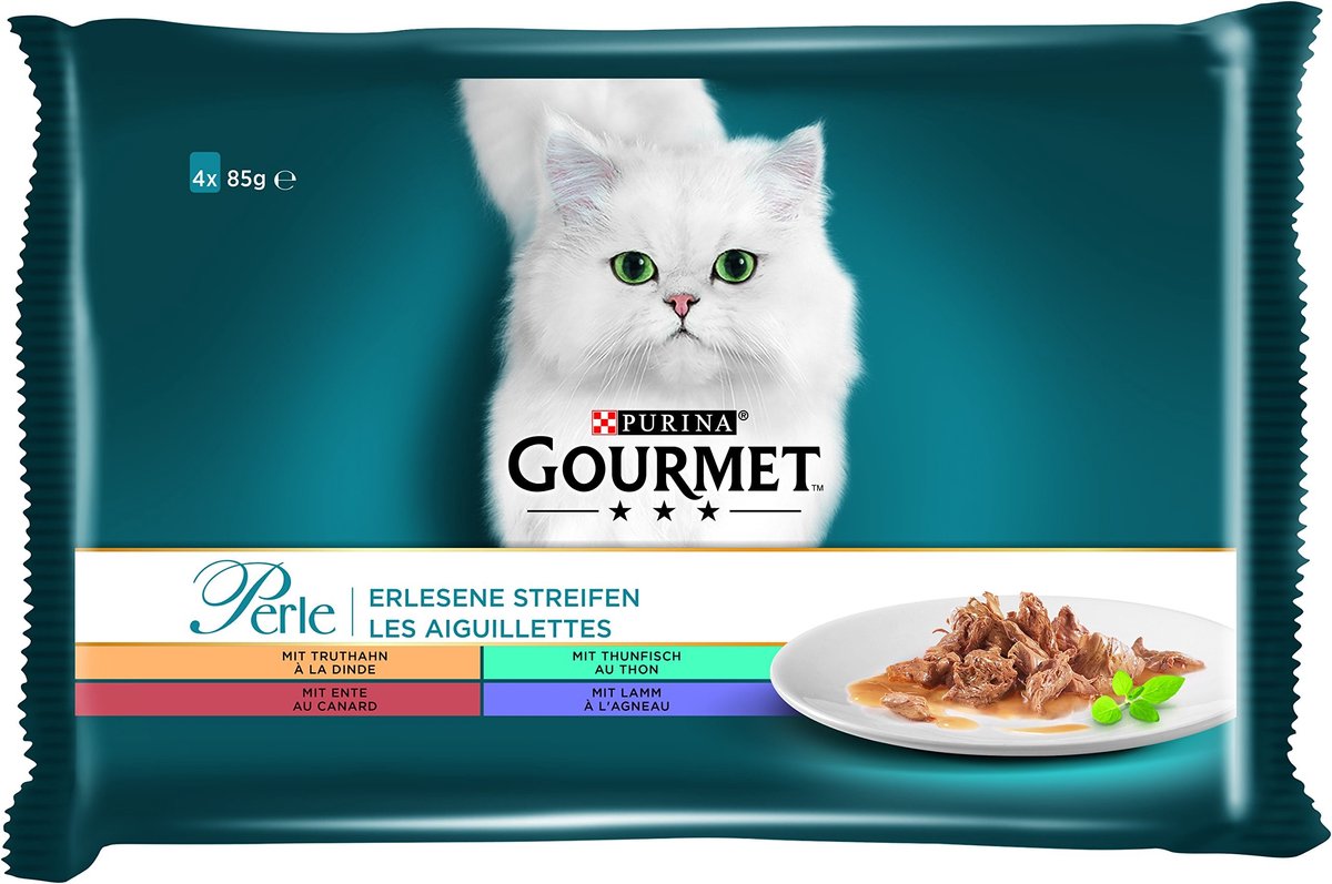 Solidchoice - Exquisite Stripes Natvoer voor Katten, 12 Stuks