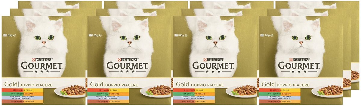 Solidchoice - Dubbele Natvoer Mix voor Katten met Rundvlees, Kip en Vis, 96 Blikken van 85 g