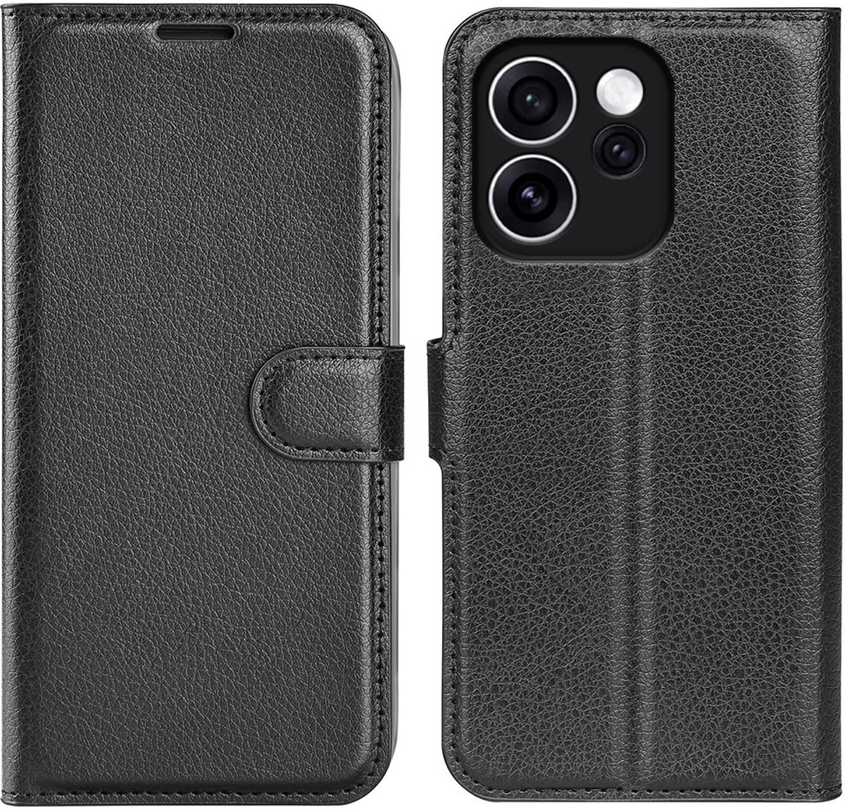 Coverup Hoesje - Geschikt voor OPPO Reno15 F Hoesje - Coverup Book Case - Zwart