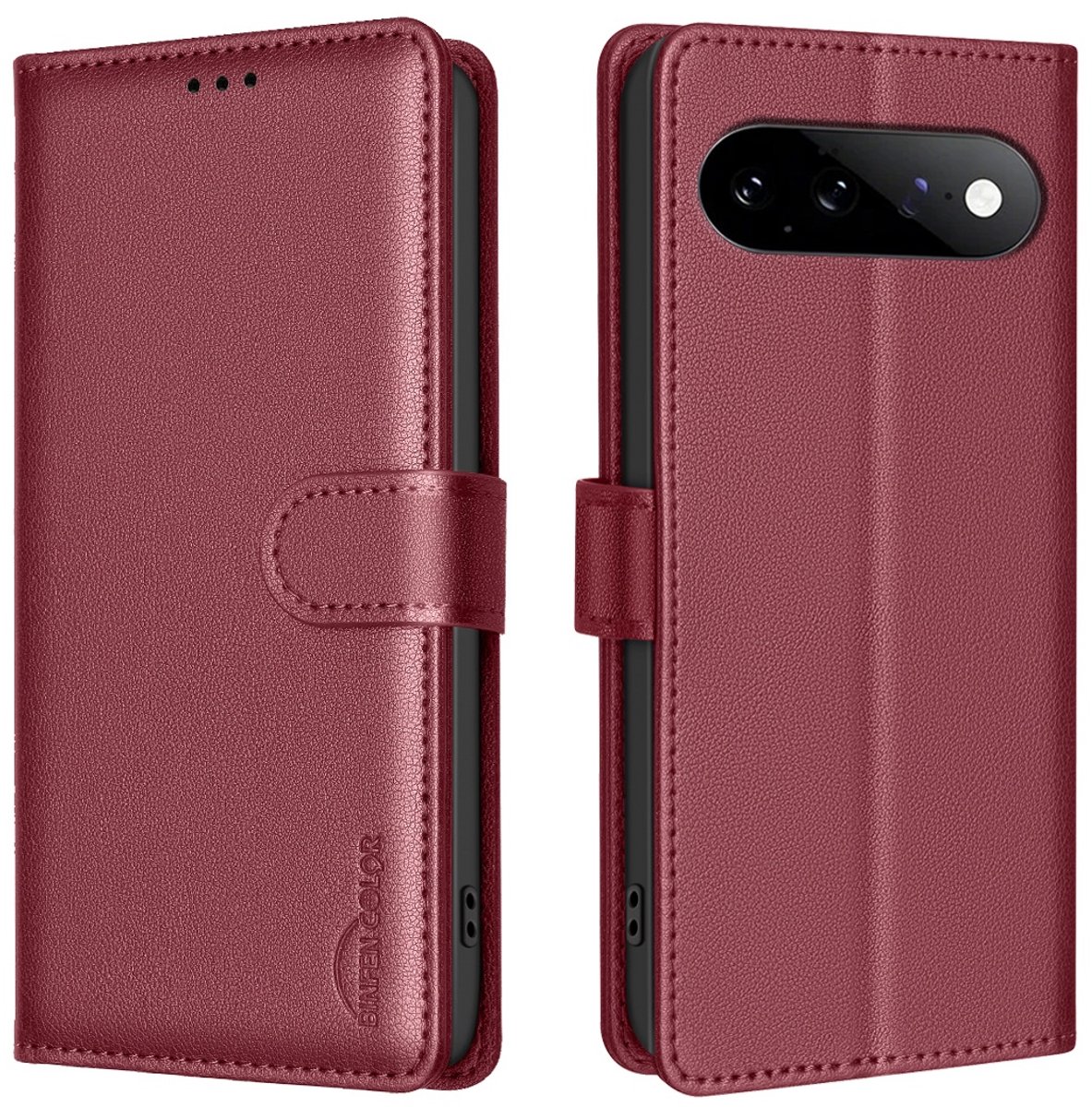 BINFEN Hoesje - Geschikt voor Google Pixel 11 / 11 Pro Hoesje - BINFEN Color Book Case - Bordeaux