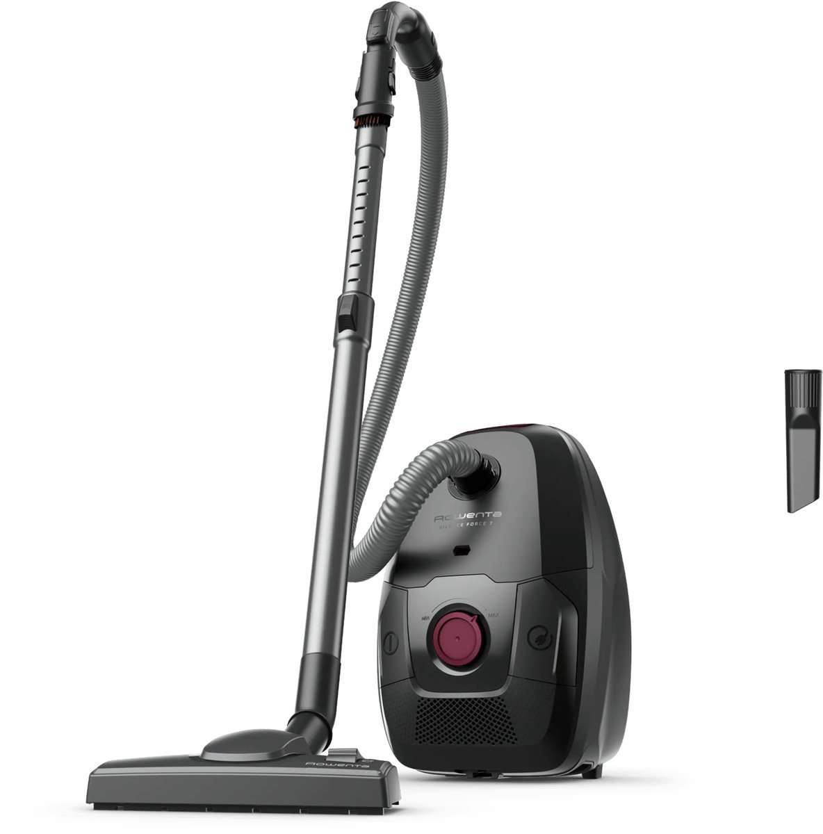 Rowenta Silence Force 7 RO4933 - Stofzuiger met zak - 900W - Hoge zuigkracht - Stil (69 dB) - Extra lang snoer 12 m - HEPA-filter Zwart