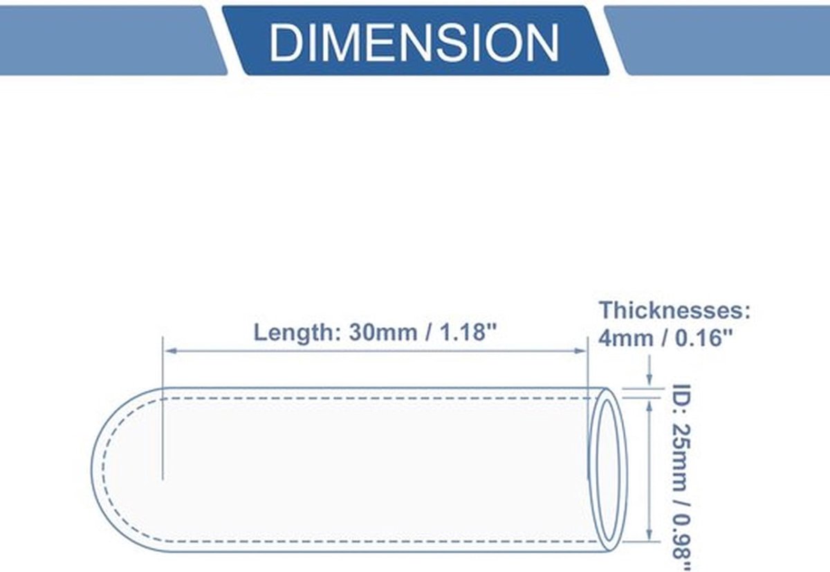 Slangopzetstuk Siliconen - Versterkt - 30 mm Lengte - 25 mm Binnendiameter - Hoge Temperatuur Weerstand - Corrosiebestendig - Slangmondstuk