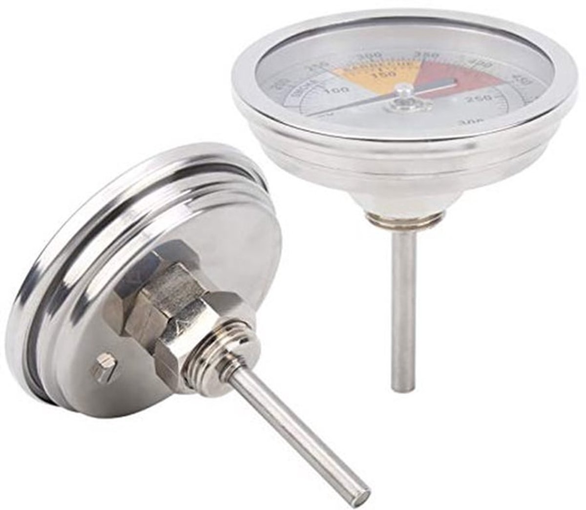 0-300℃ 1/2in Grill Temperatuurmeter, Professionele Barbecue Grill Thermometer Oven Thermometer Roestvrij Staal 50-500°F voor Grill, Rook, Vloeistof, enz.