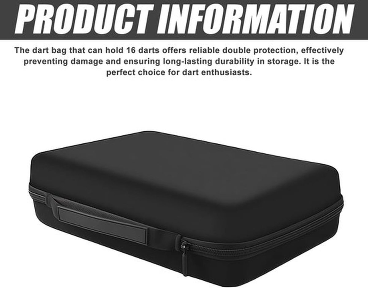 Dart Tassen: Darttas voor 16 darts, dartpijlenhoes voor 16 darts en meer accessoires, darthoes met meerdere netzakken, draagbare dartcase voor dartspitsen, flights, schften