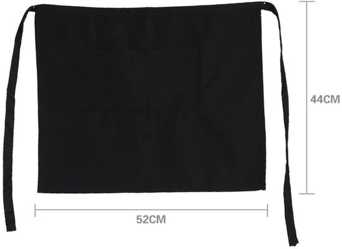 Schort Polyester - Half Schort - Keukenschort - Zakken - Comfortabel - Oliebestendig - 30x24cm
