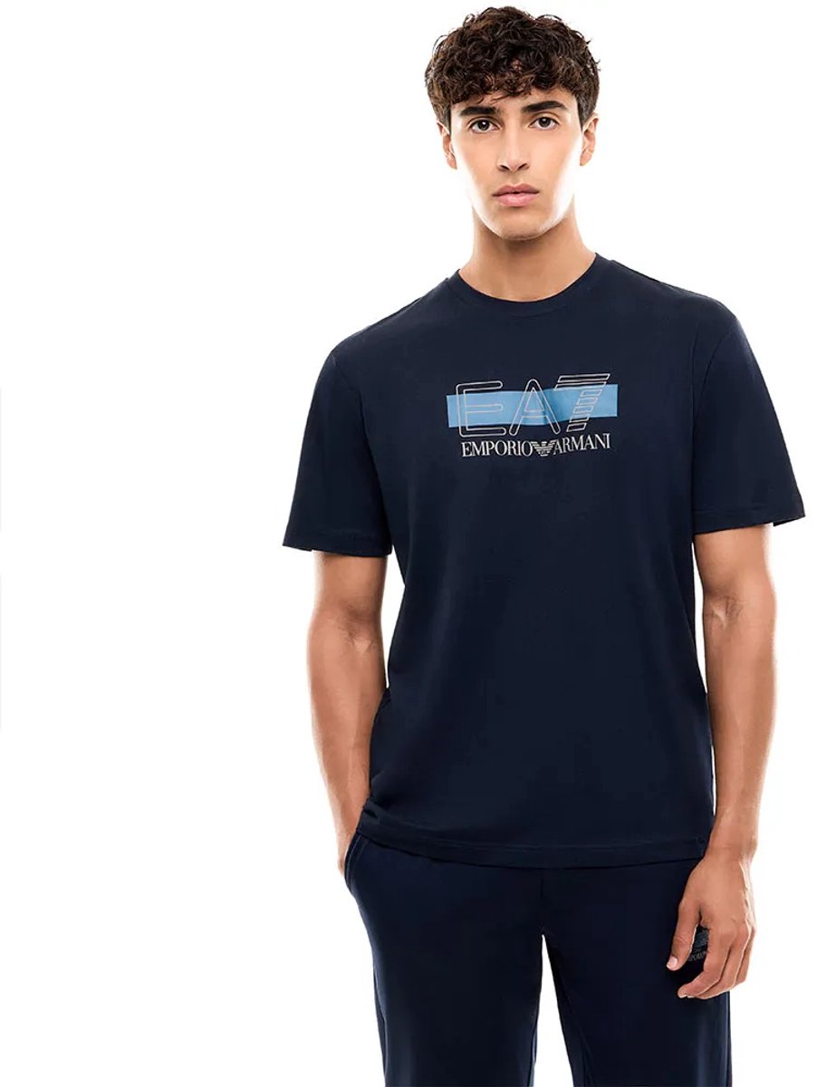 Ea7 Emporio Armani 7m002415_af10375 T-shirt Met Korte Mouwen Blauw S Man