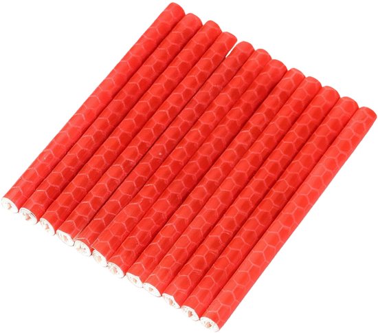Reflecterende fietsspakenhoezen van kunststof, 12 stuks, 7,5 cm lang, oranje — afbeelding 2