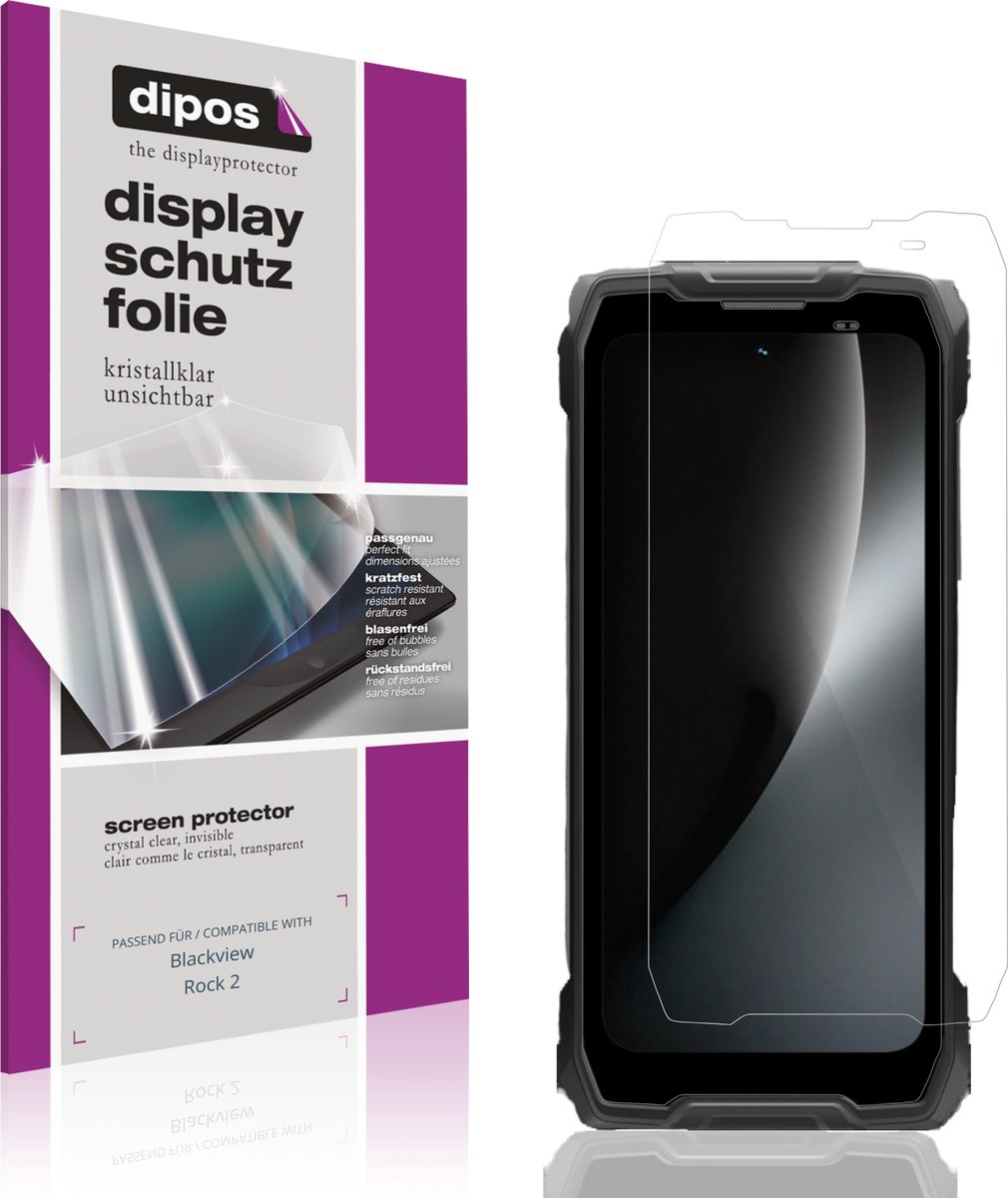 dipos – 4x Beschermfolie geschikt voor Blackview Rock 2 | Krasbestendige & heldere Screenprotector Ultra-Thin