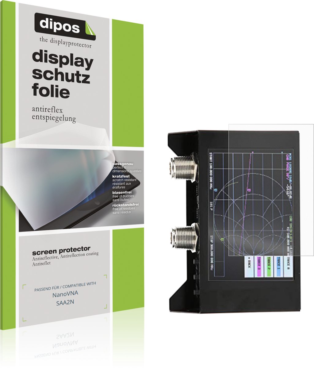 dipos – 2x Matte Beschermfolie geschikt voor NanoVNA SAA2N | Krasbestendige & antireflecterende Screenprotector Ultra-Thin