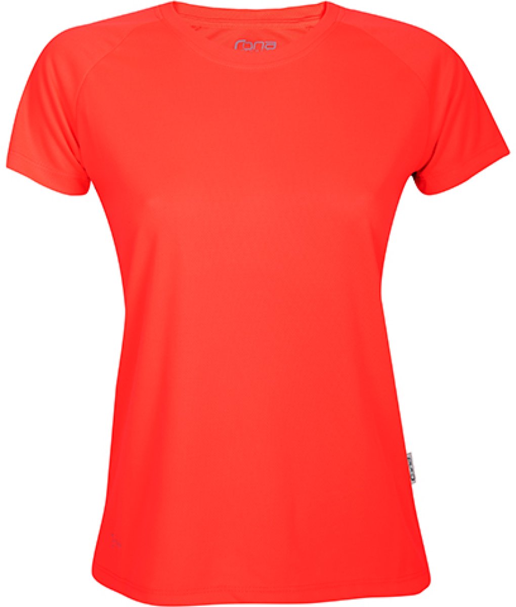 CONA SPORTS - Ladies´ Rainbow Tech Tee - Neon Coral - XL