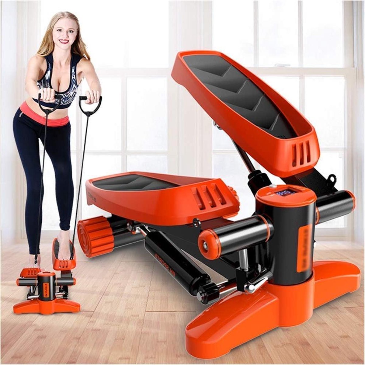 Mini Stepper - Hometrainer Pedaal - Thuis Fitness - Stille Hydraulische Aandrijving - 150 kg Belasting - Zwart