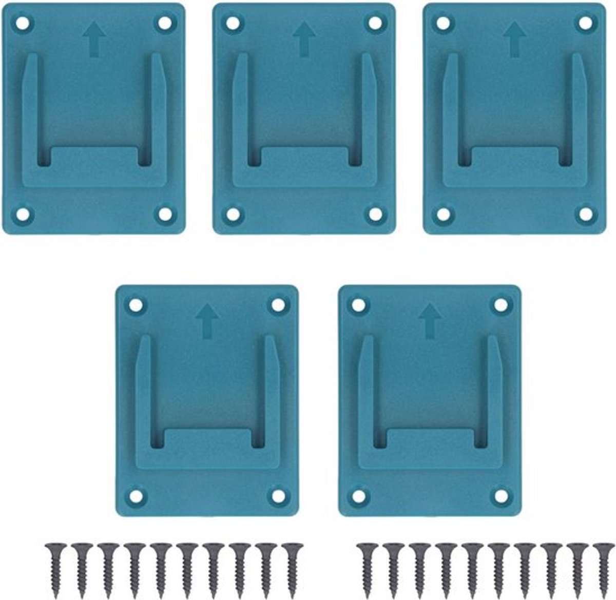 Set van 5 Boormachine Montagehouders, Tool Houder Dock voor 18V Lithium Accu, Ideaal voor Gereedschap Organisatie en Opslag