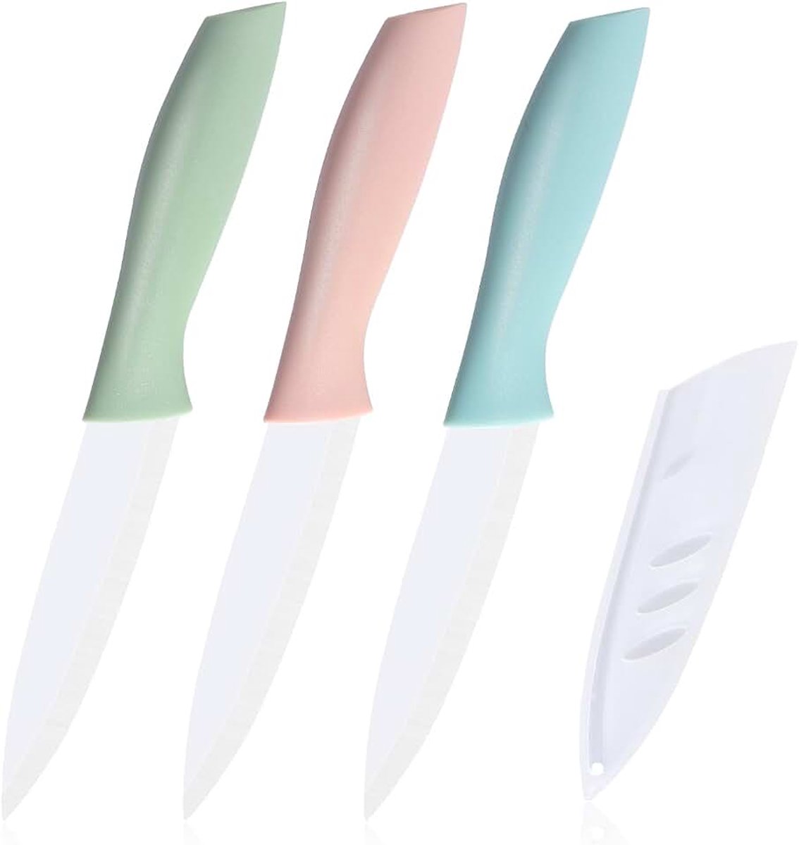 Knives set, 3-delige keramische messen, 10 cm fruitmes is geschikt voor de meeste groenten, fruit en vlees
