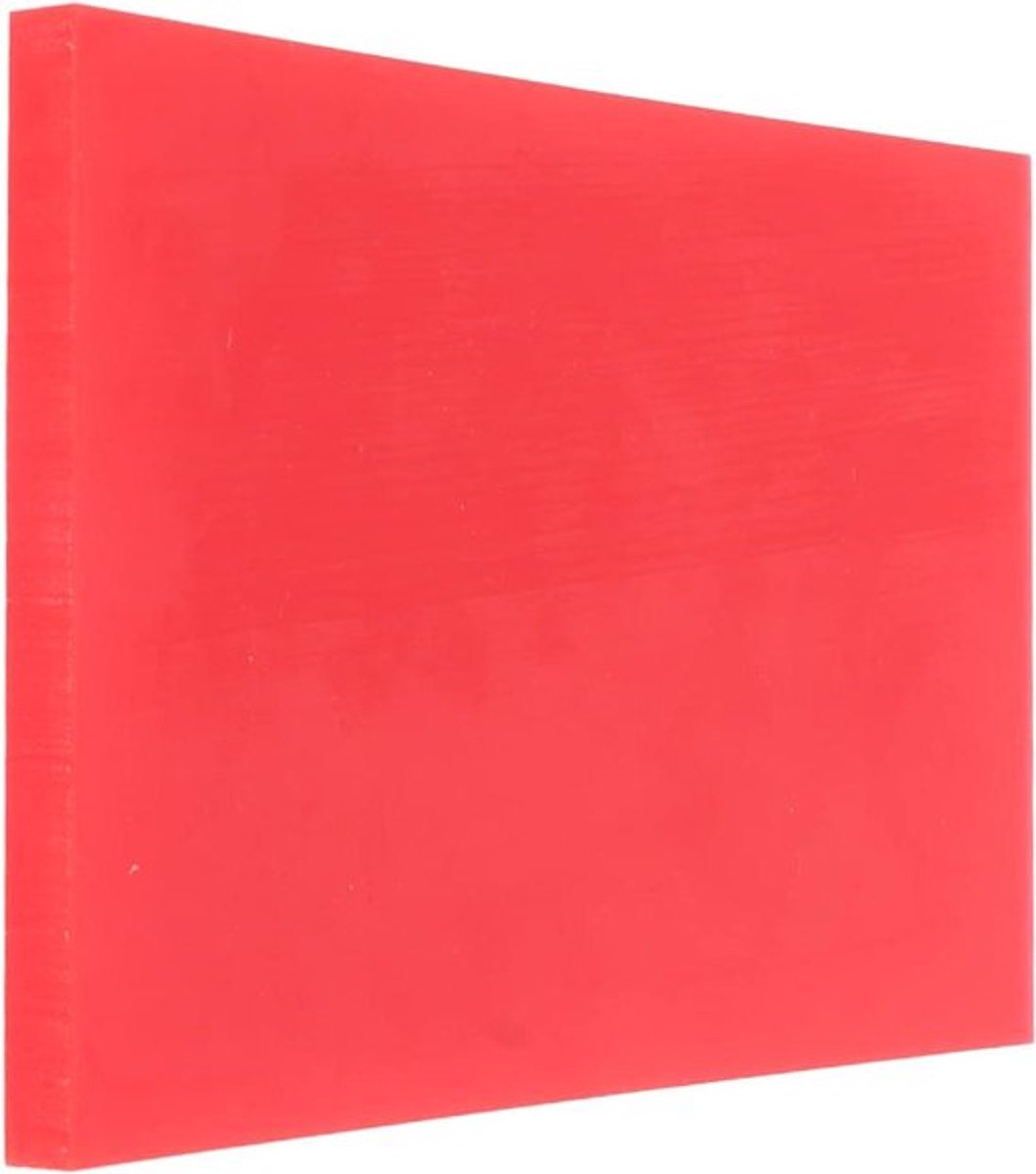Ponsplaat voor handgemaakte leerambachten - dikke mat voor creatieve gereedschappen - DIY-snijplank - rood rubber - 15 x 10 cm