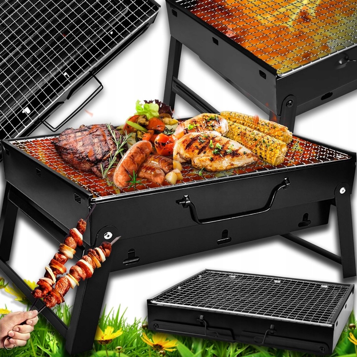 Draagbare Koolgrill in Koffer - Compact in Opvouwbaar BBQ
