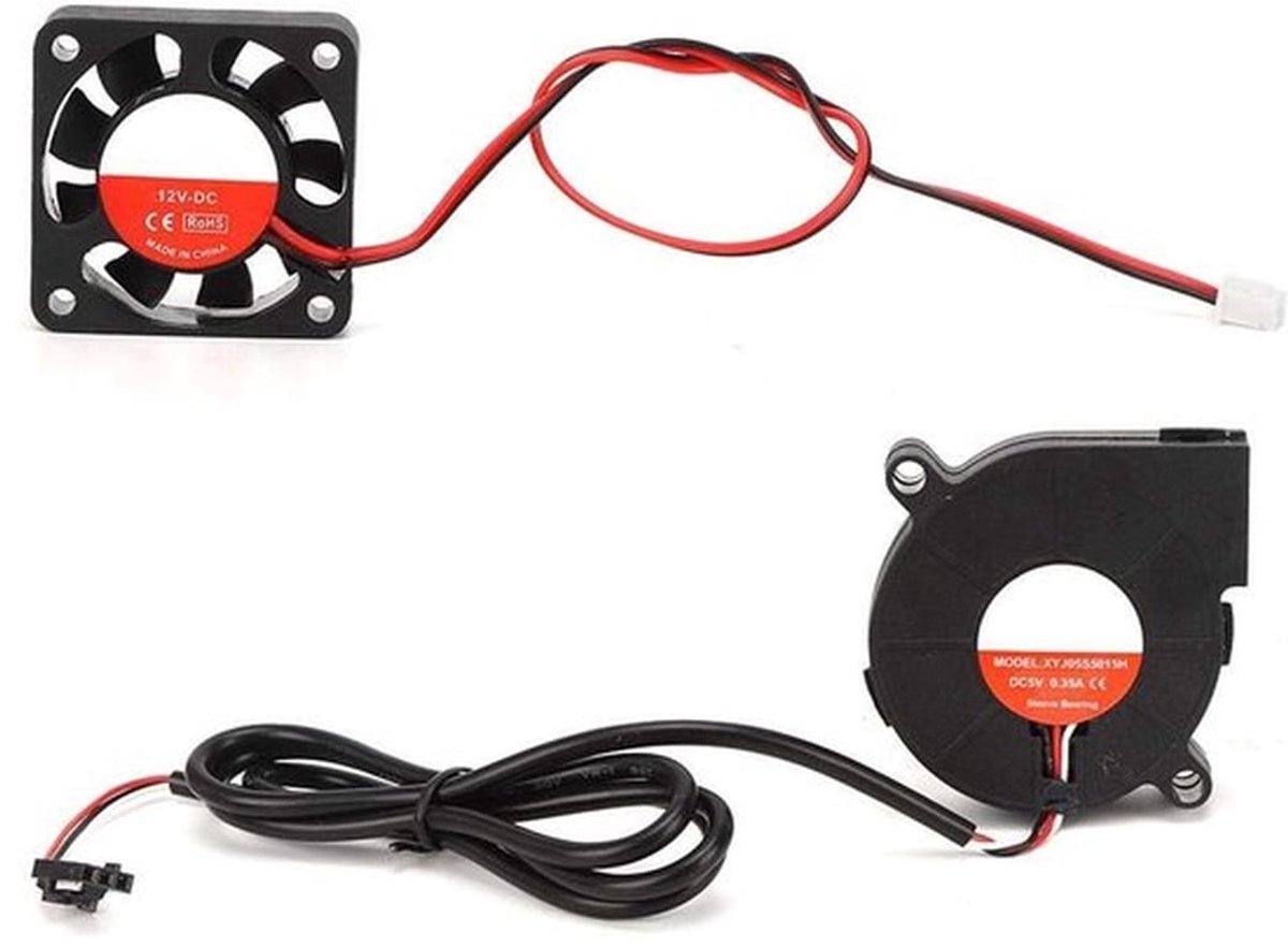 DC-ventilator Turbo-ventilator-set - 5V-ventilator - Ideaal voor 3D-printers - Elektronisch onderdeel - Hoge luchtstroom - Geschikt voor Prusa i3