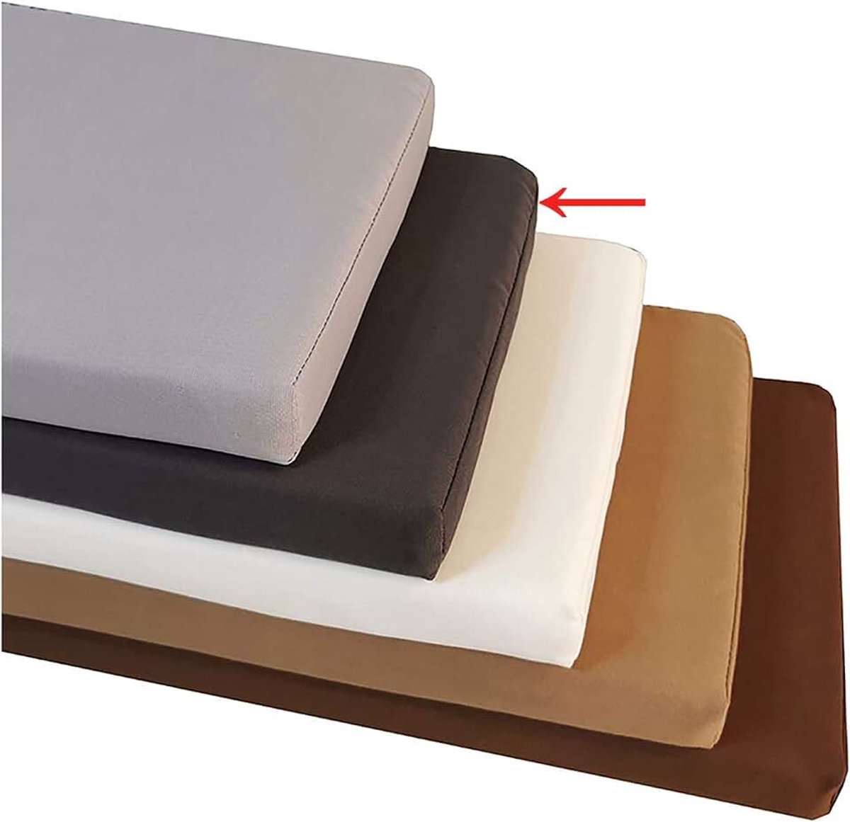 Wangk Zitkussen Outdoor/Indoor Loveseat kussen, antislip universeel bankkussen koffie donkergeel bruin grijs gebroken witte kleur verschillende maten-bruin 150 * 40 * 5cm (59 * 16 * 2in)