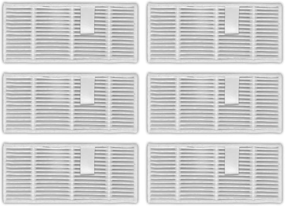 6 Stuks Vervangende HEPA-filters voor Eufy C20 Omni / C10 Robotstofzuiger | Filterset, Vervangende Onderdelen, Accessoireset met Filters, Stofzuigerfilters